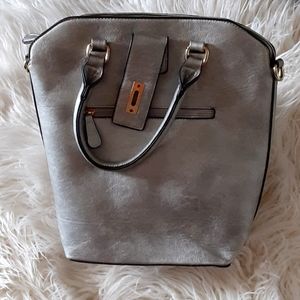 Pewter (Silver) Bucket Handbag